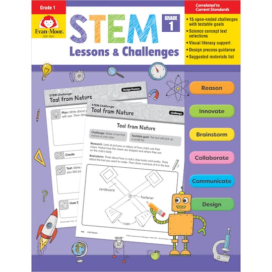 Evan-Moor&#xAE; STEM Lessons &#x26; Challenges, Grade 1